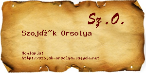 Szoják Orsolya névjegykártya