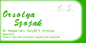 orsolya szojak business card